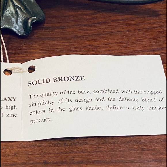 SOLD🌟HP🌟VTG 1990 Bronze Cherub Art Glass Memory Lamp - Picture 11 of 12